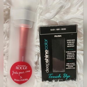 NWT touch up hair root black powder and brush‎
